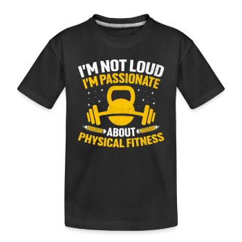 Professeur d’éducation physique Professeurs d’éducation physique École Spor - T-shirt bio Premium Enfant - noir - Devant