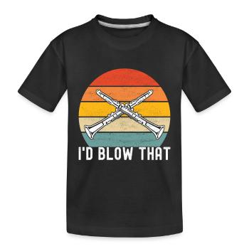 Clarinette Instrument à vent Clarinet - T-shirt bio Premium Enfant - noir - Devant