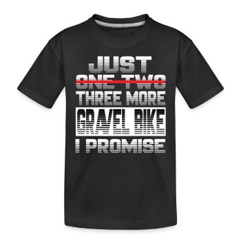 Encore un vélo de gravier Je promets Gravelbike - T-shirt bio Premium Enfant - noir - Devant