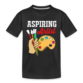 Maler Künstler Künstlerin Kunstakademie - Kinder Premium Bio T-Shirt - Schwarz - Vorne