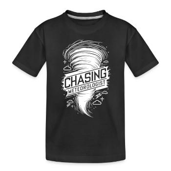 Tornade Twister Chasseur Météorologue - T-shirt bio Premium Enfant - noir - Devant
