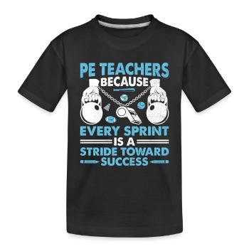 Professeur d’éducation physique Professeurs d’éducation physique École Spor - T-shirt bio Premium Enfant - noir - Devant