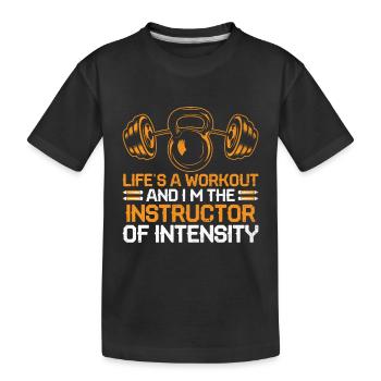 Professeur d’éducation physique Professeurs d’éducation physique École Spor - T-shirt bio Premium Enfant - noir - Devant