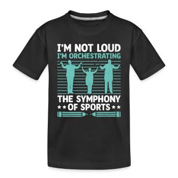 Professeur d’éducation physique Professeurs d’éducation physique École Spor - T-shirt bio Premium Enfant - noir - Devant