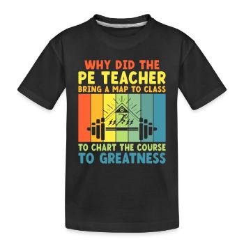 Professeur d’éducation physique Professeurs d’éducation physique École Spor - T-shirt bio Premium Enfant - noir - Devant