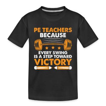 Professeur d’éducation physique Professeurs d’éducation physique École Spor - T-shirt bio Premium Enfant - noir - Devant