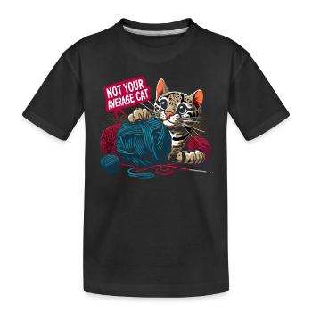 Ozelot Wild Cat Exotic Pets Jungle Big Cat - Kinder Premium Bio T-Shirt - Schwarz - Vorne