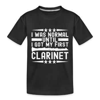 Clarinet Wind Instrument Clarinet player - Kids' Premium Organic T-Shirt - black - Front