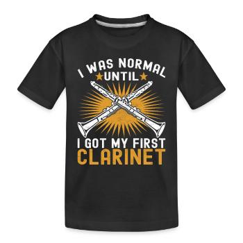 Clarinette Instrument à vent Clarinet - T-shirt bio Premium Enfant - noir - Devant