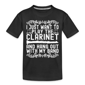 Clarinette Instrument à vent Clarinet - T-shirt bio Premium Enfant - noir - Devant
