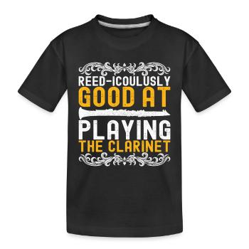 Clarinette Instrument à vent Clarinet - T-shirt bio Premium Enfant - noir - Devant