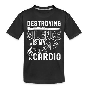 Clarinette Instrument à vent Clarinet - T-shirt bio Premium Enfant - noir - Devant