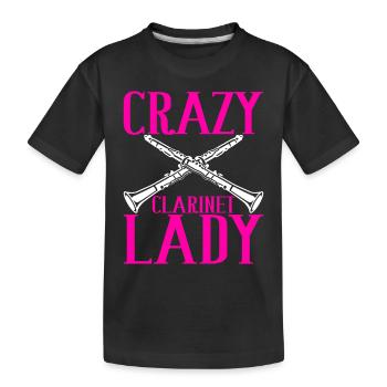 Clarinette Instrument à vent Clarinet - T-shirt bio Premium Enfant - noir - Devant