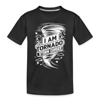 Je suis l’amoureux des ouragans Tornado Twister - T-shirt bio Premium Enfant - noir - Devant