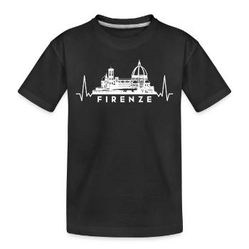 Heartbeat Skyline Italie Florence-Florence - T-shirt bio Premium Enfant - noir - Devant
