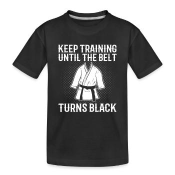 Karate Self-Defense Martial Arts - Kids' Premium Organic T-Shirt - black - Front