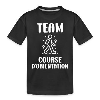 course d'orientation - T-shirt bio Premium Enfant - noir - Devant