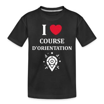 course d'orientation - T-shirt bio Premium Enfant - noir - Devant