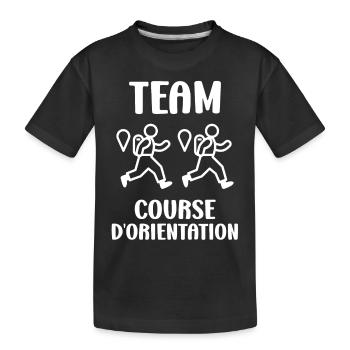 course d'orientation - T-shirt bio Premium Enfant - noir - Devant