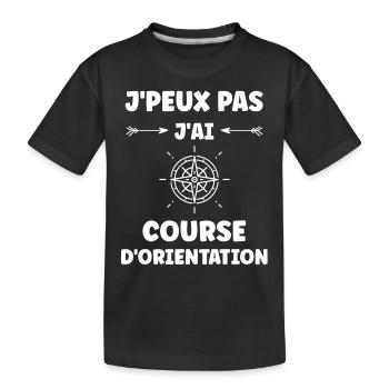 course d'orientation - T-shirt bio Premium Enfant - noir - Devant