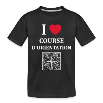 course d'orientation - T-shirt bio Premium Enfant - noir - Devant