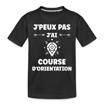 course d'orientation - T-shirt bio Premium Enfant - noir - Devant