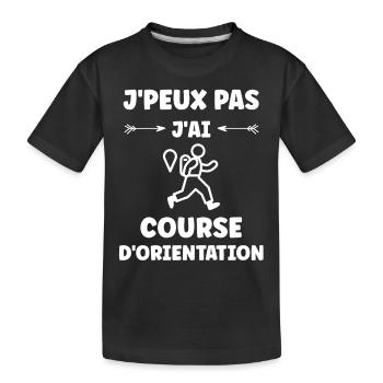 course d'orientation - T-shirt bio Premium Enfant - noir - Devant