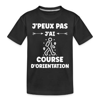 course d'orientation - T-shirt bio Premium Enfant - noir - Devant
