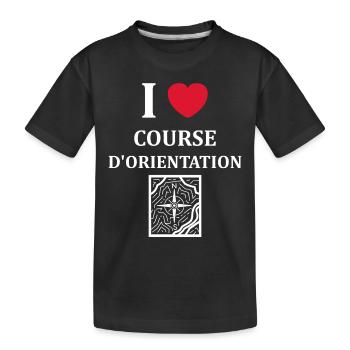 course d'orientation - T-shirt bio Premium Enfant - noir - Devant