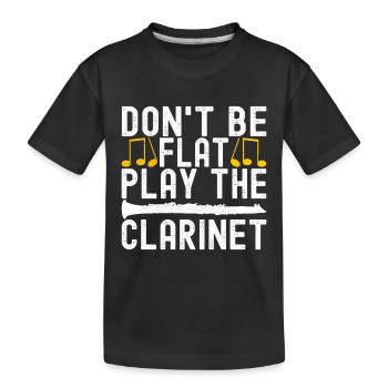 Clarinette Instrument à vent Clarinet - T-shirt bio Premium Enfant - noir - Devant