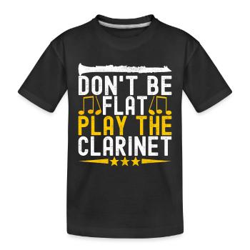 Clarinette Instrument à vent Clarinet - T-shirt bio Premium Enfant - noir - Devant