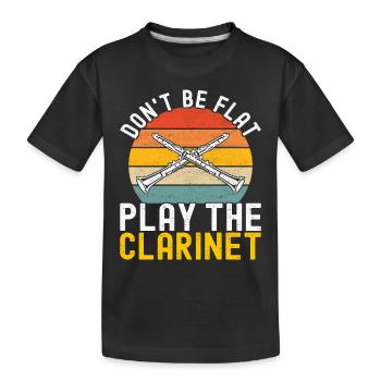 Clarinette Instrument à vent Clarinet - T-shirt bio Premium Enfant - noir - Devant