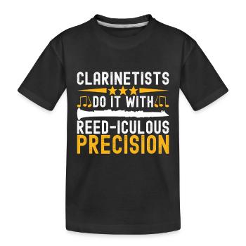 Clarinette Instrument à vent Clarinet - T-shirt bio Premium Enfant - noir - Devant