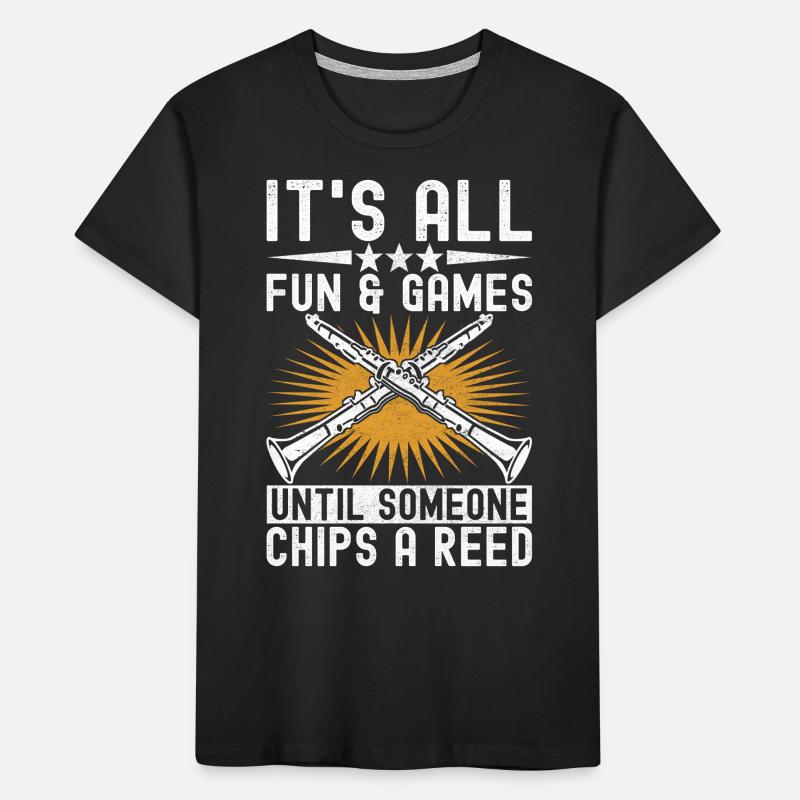 Clarinet Wind Instrument Clarinet player Kids' Premium Organic T-Shirt