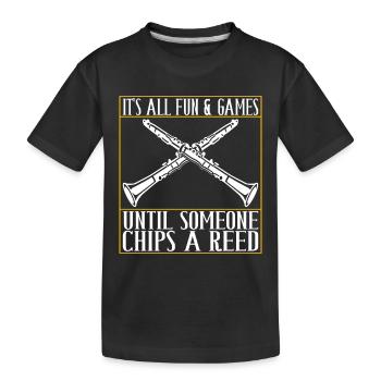 Clarinette Instrument à vent Clarinet - T-shirt bio Premium Enfant - noir - Devant