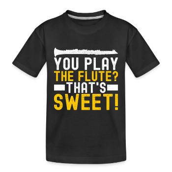 Clarinette Instrument à vent Clarinet - T-shirt bio Premium Enfant - noir - Devant