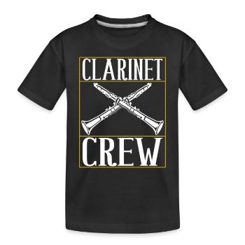 Clarinette Instrument à vent Clarinet - T-shirt bio Premium Enfant - noir - Devant
