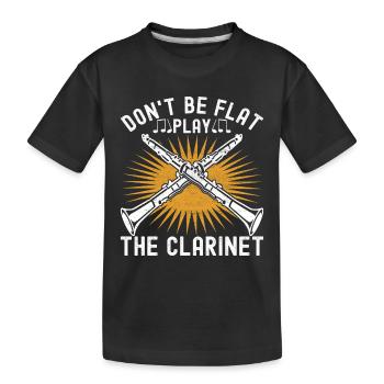 Clarinette Instrument à vent Clarinet - T-shirt bio Premium Enfant - noir - Devant