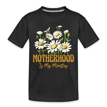La maternité est mon ministère - T-shirt bio Premium Enfant - noir - Devant