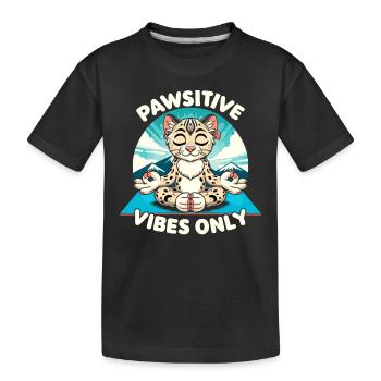 Ozelot Wild Cat Exotic Pets Jungle Big Cat - Kinder Premium Bio T-Shirt - Schwarz - Vorne