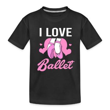 Danseuse de ballet - T-shirt bio Premium Enfant - noir - Devant