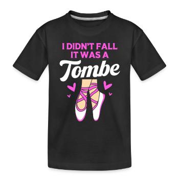 Danseuse de ballet - T-shirt bio Premium Enfant - noir - Devant