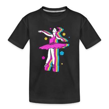Danseuse de ballet - T-shirt bio Premium Enfant - noir - Devant
