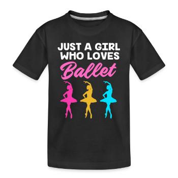 Danseuse de ballet - T-shirt bio Premium Enfant - noir - Devant