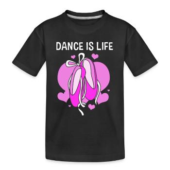 Danseuse de ballet - T-shirt bio Premium Enfant - noir - Devant