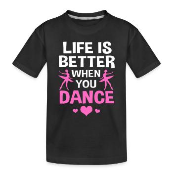 Danseuse de ballet - T-shirt bio Premium Enfant - noir - Devant