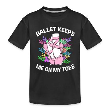 Danseuse de ballet - T-shirt bio Premium Enfant - noir - Devant