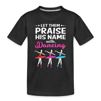 Danseuse de ballet - T-shirt bio Premium Enfant - noir - Devant