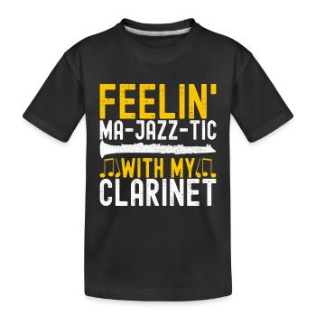 Clarinette Instrument à vent Clarinet - T-shirt bio Premium Enfant - noir - Devant
