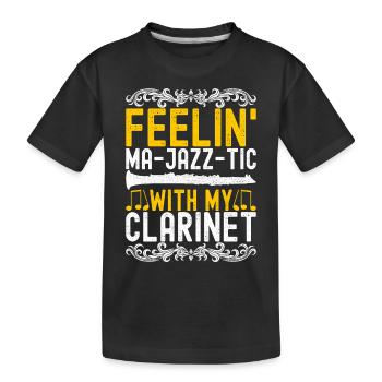 Clarinette Instrument à vent Clarinet - T-shirt bio Premium Enfant - noir - Devant